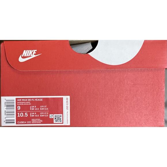 NEW Nike Air Max 90 Flyease CU0814-102 Men's Size 9 - Picture 7 of 7